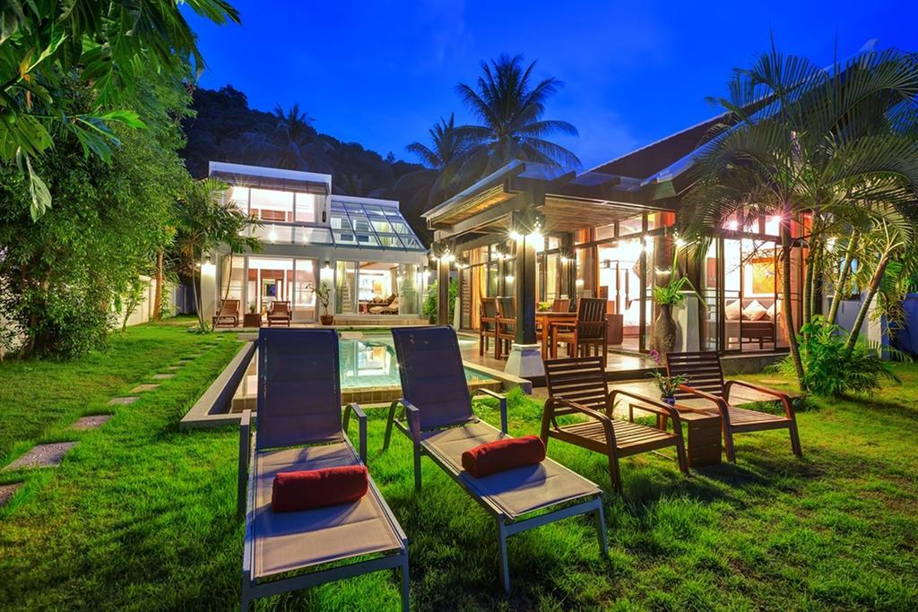 Emerald Sands - Beach Front 4 Bed Pool Villa Самуи Номер фото