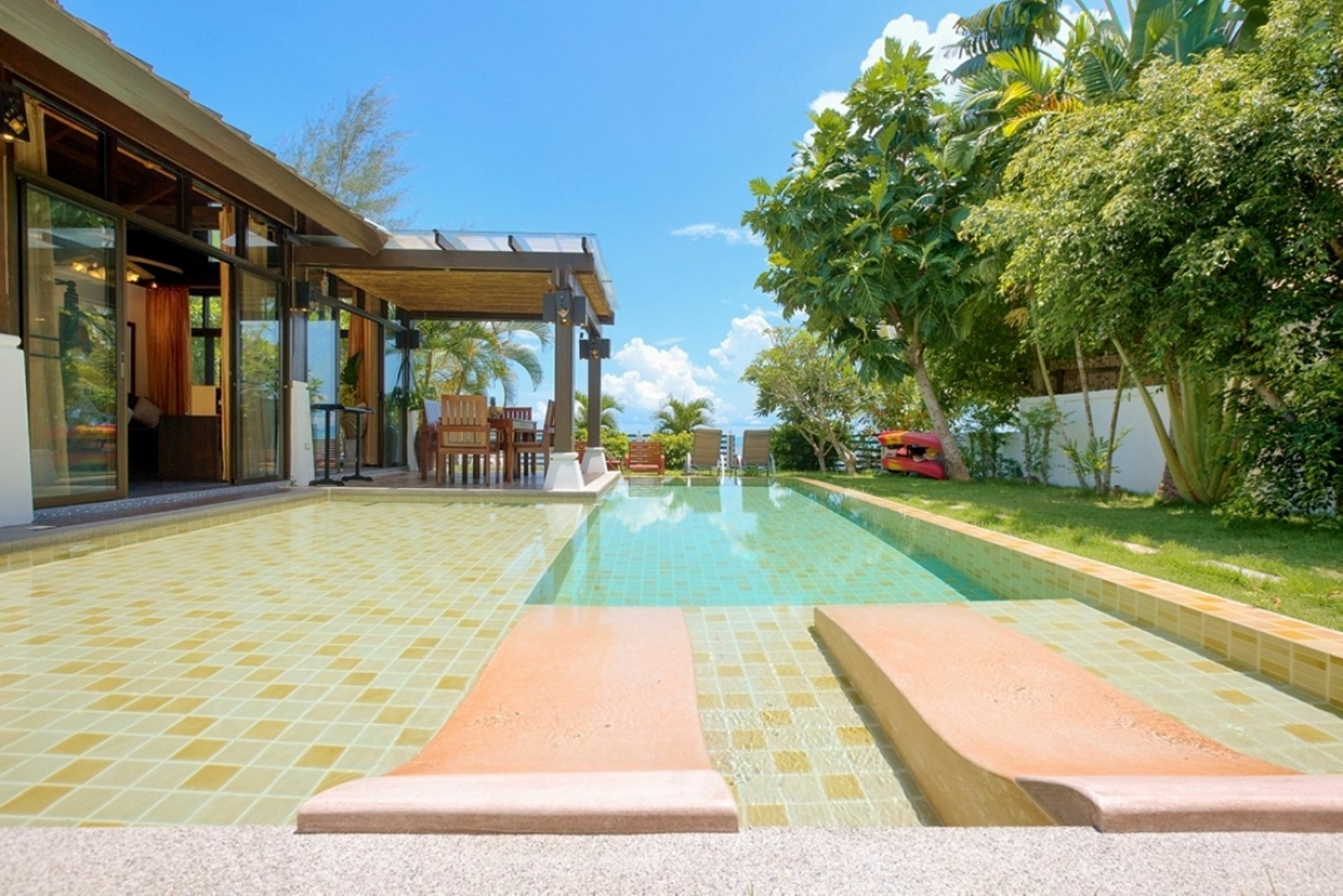 Emerald Sands - Beach Front 4 Bed Pool Villa Самуи Экстерьер фото