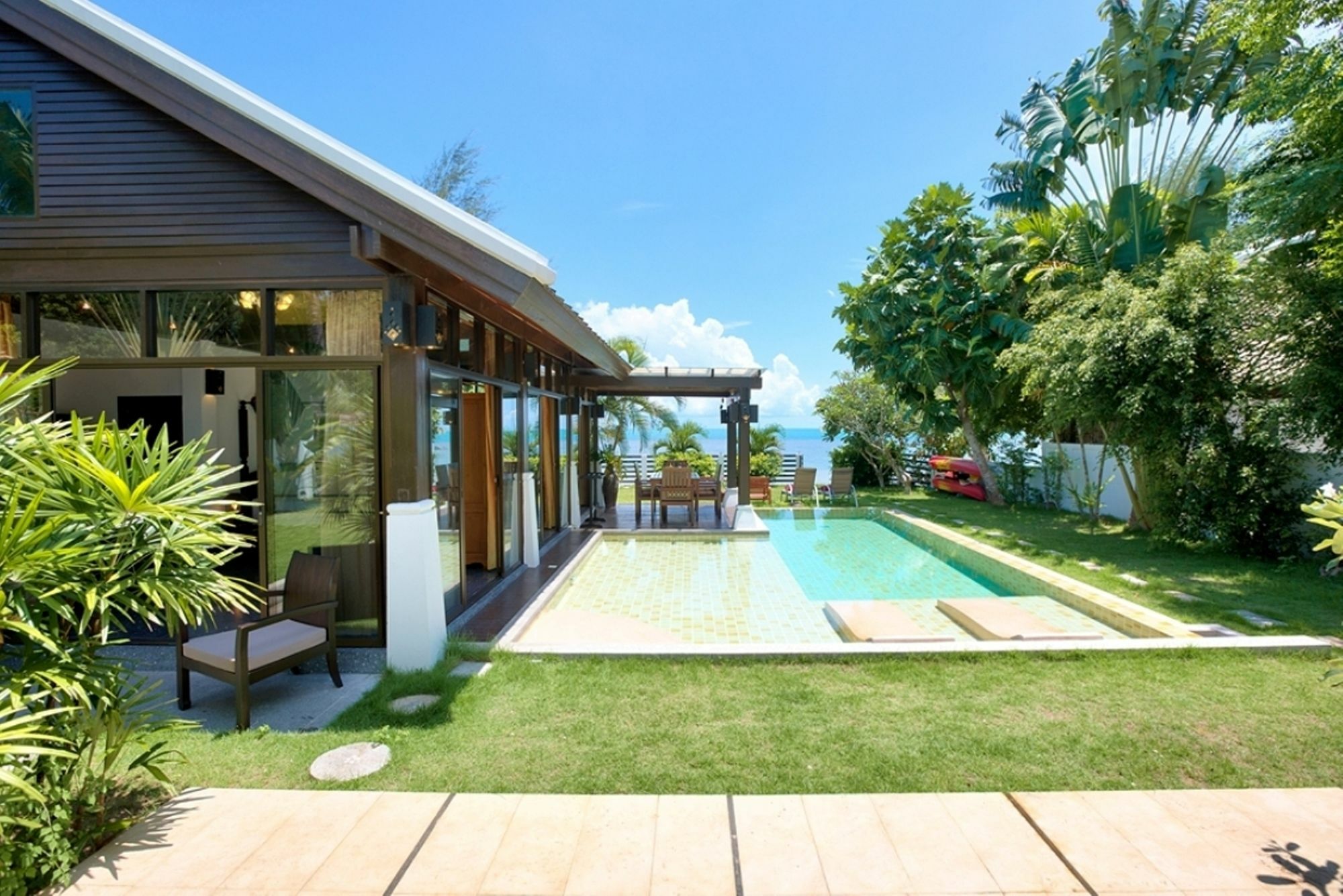 Emerald Sands - Beach Front 4 Bed Pool Villa Самуи Экстерьер фото